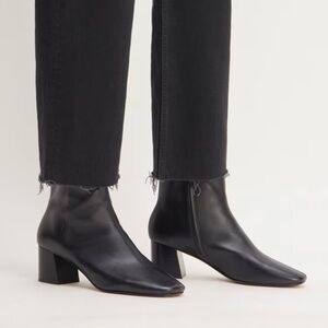 NEW Everlane Black Leather The Day Boot in Size 8
